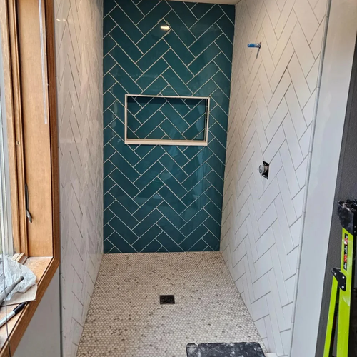 Walk in shower in Madison, WI from Bisbee's Flooring Center